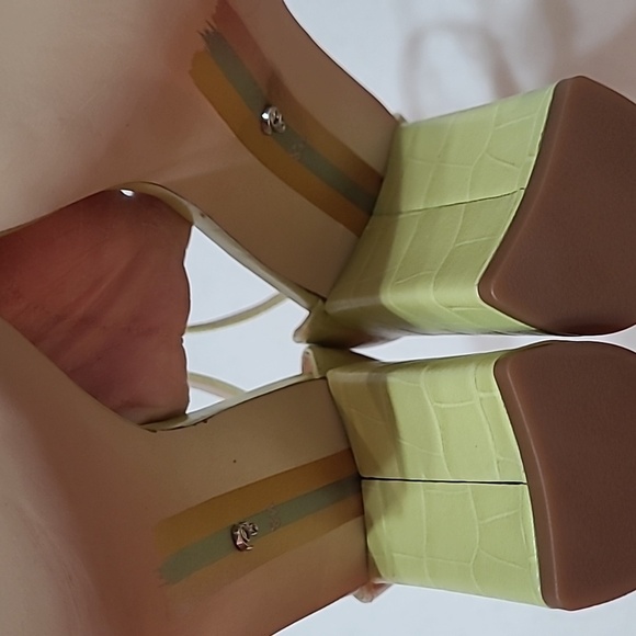 NWOB Sam Edelman Yaro (kiwi/subtle lime green) heeled sandals size 8.5 - Picture 8 of 10